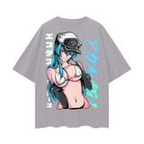 Esdeath Akami Ga Kill Oversize Deep Drop Shoulder Tee