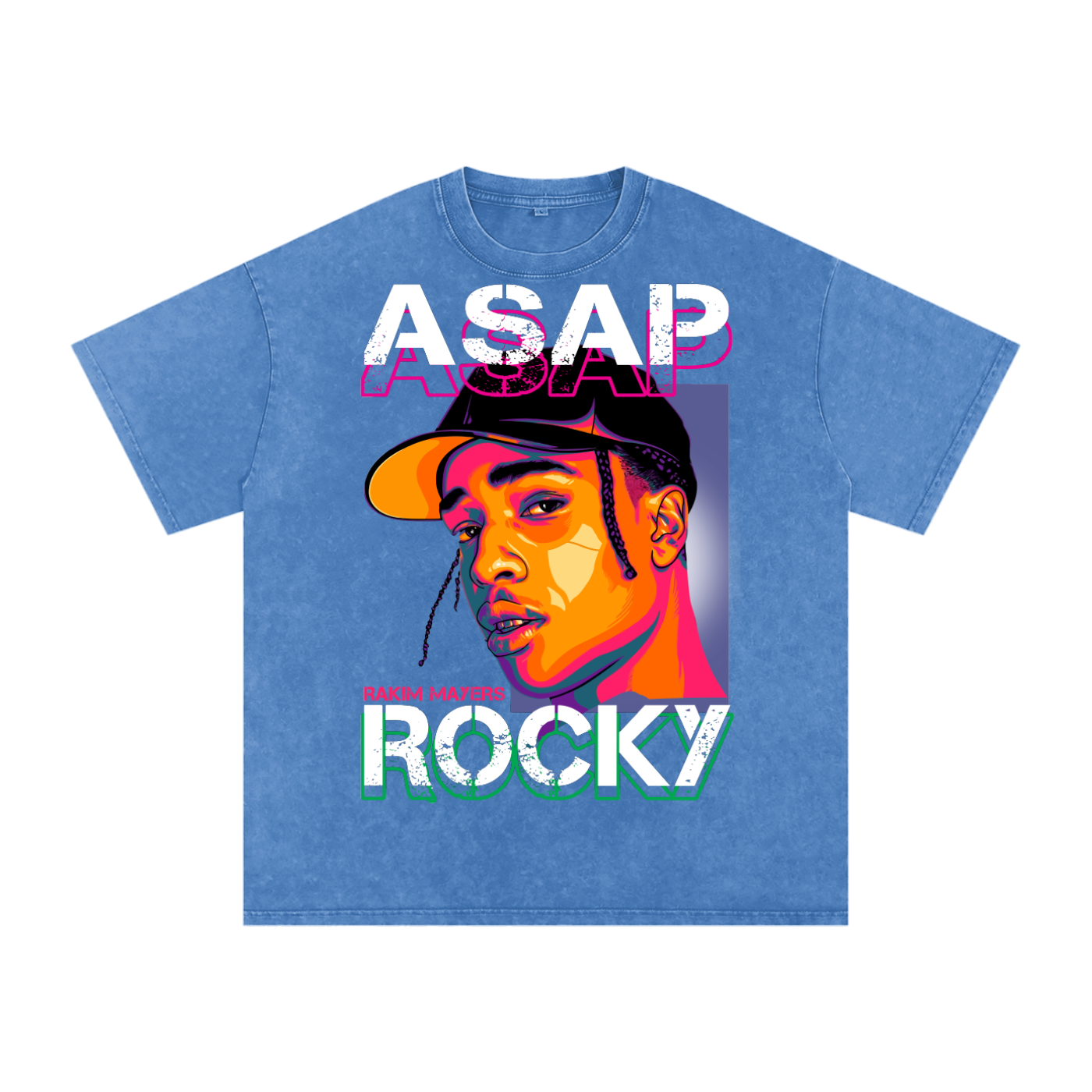 Asap Rocky Acid Wash Oversize T-Shirt