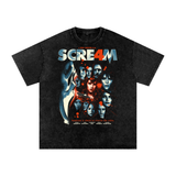 Scream 4 Acid Wash Oversize T-Shirt