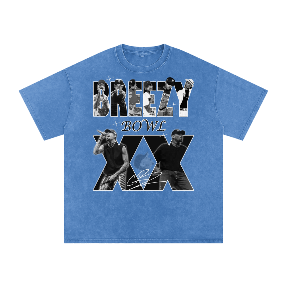 Chris Brown Breezy Bowl Acid Wash Oversize T-Shirt