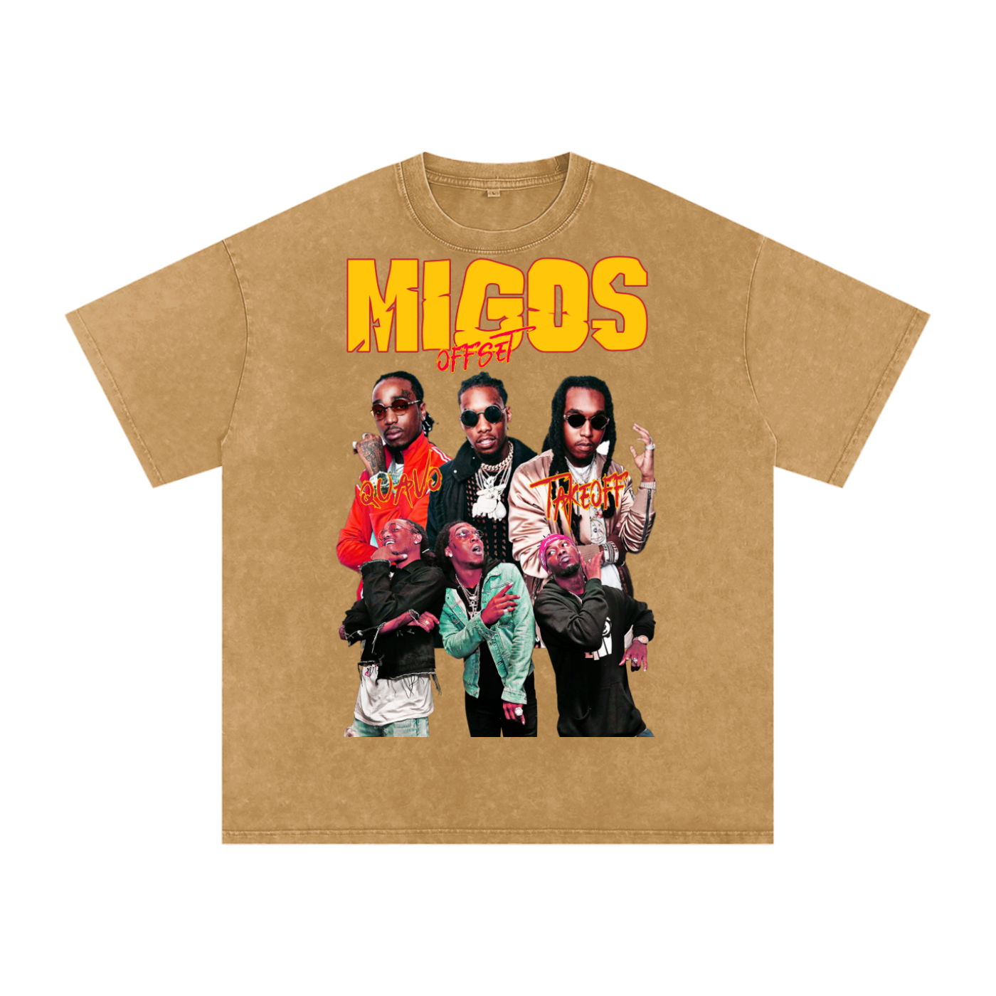 Migos Acid Wash Oversize T-Shirt