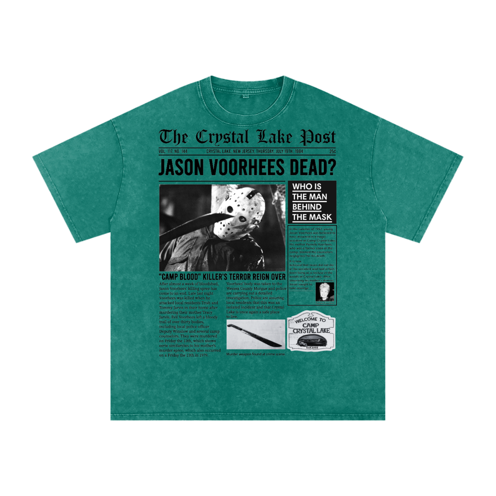 Jason Voorhees Acid Wash Oversize T-Shirt