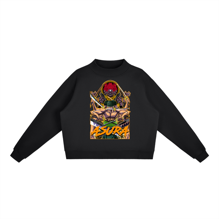 Zoro One Piece Essential Fleece Mid-Neck Crew Sweatshirt