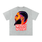 Nipsey Hustle Acid Wash Oversize T-Shirt