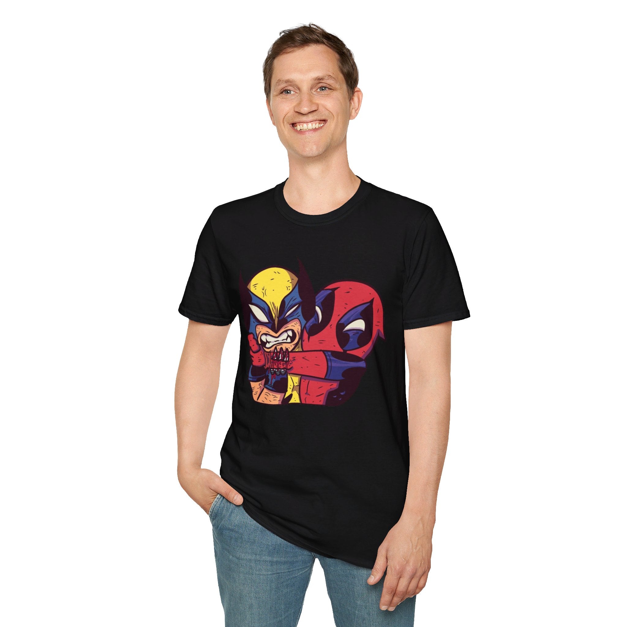 Deadpool and Wolverine Unisex Softstyle T-Shirt - IGZ Clothing 