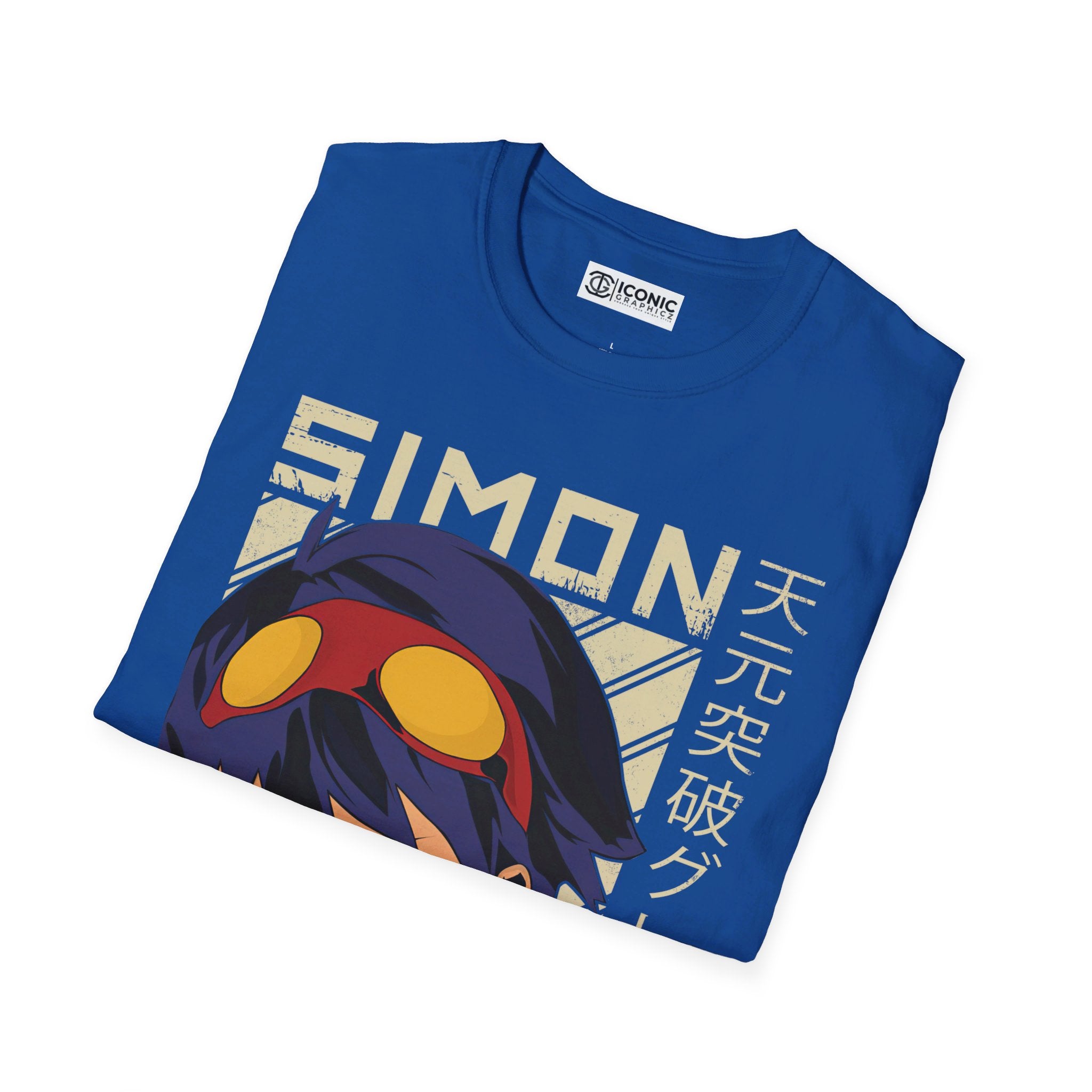 Gurren Lagann Simon Unisex Softstyle T-Shirt - IGZ Clothing 