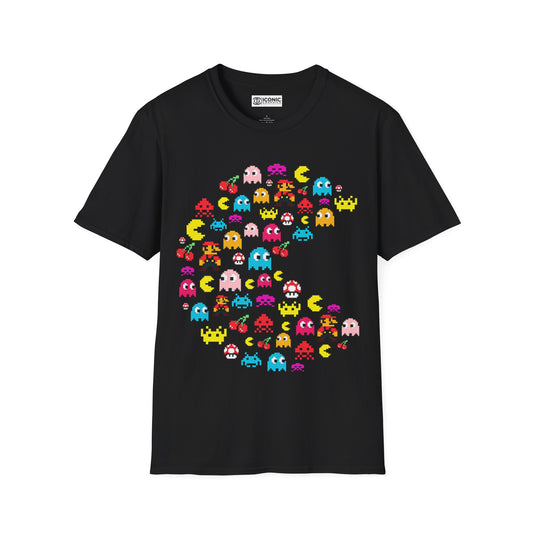 Pac Man Unisex Softstyle T-Shirt - IGZ Clothing 