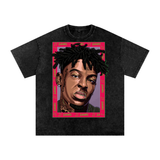21 Savage Acid Wash Oversize T-Shirt