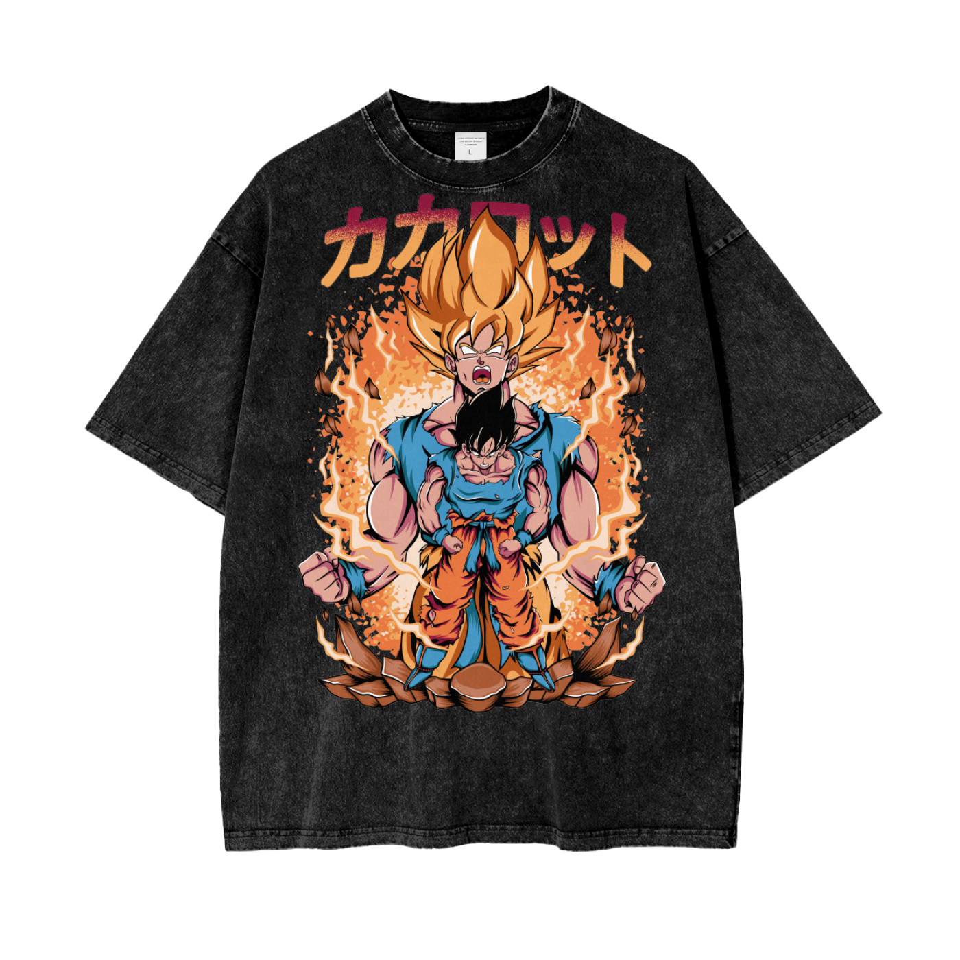 Goku Dragonball Oversize Snow Washed T-Shirt