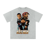 Hiphop Nation Acid Wash Oversize T-Shirt