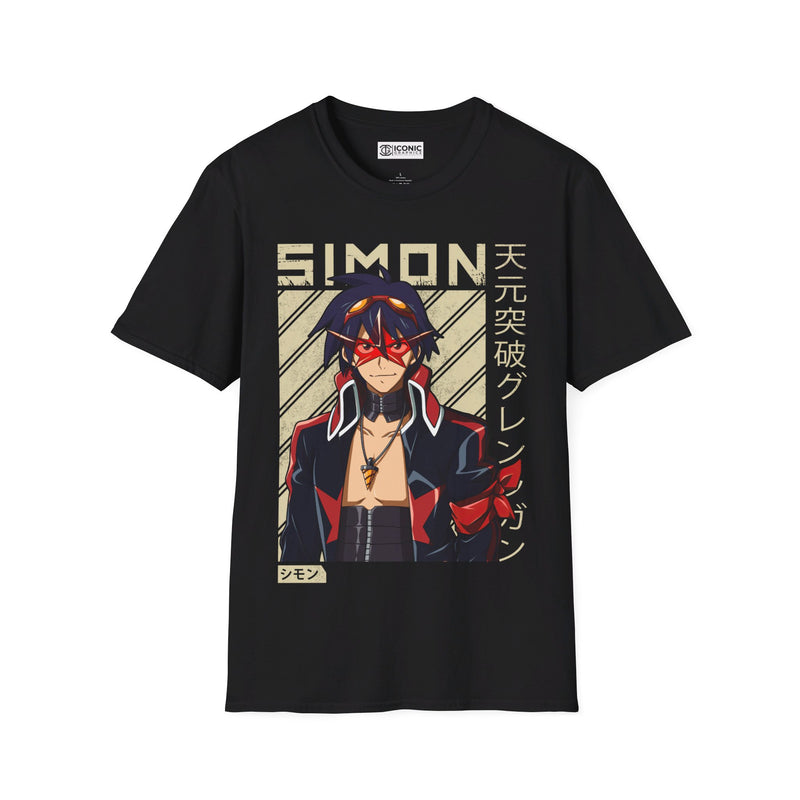 Gurren Lagann Simon Unisex Softstyle T-Shirt - IGZ Clothing 