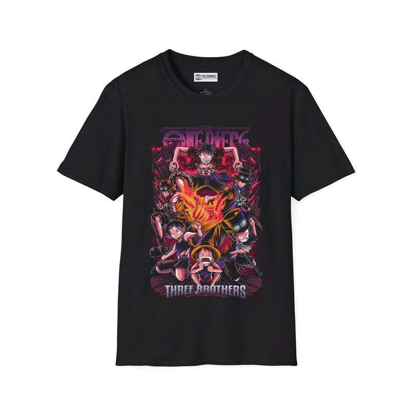 One Piece three Brothers Unisex Softstyle T-Shirt - IGZ Clothing 