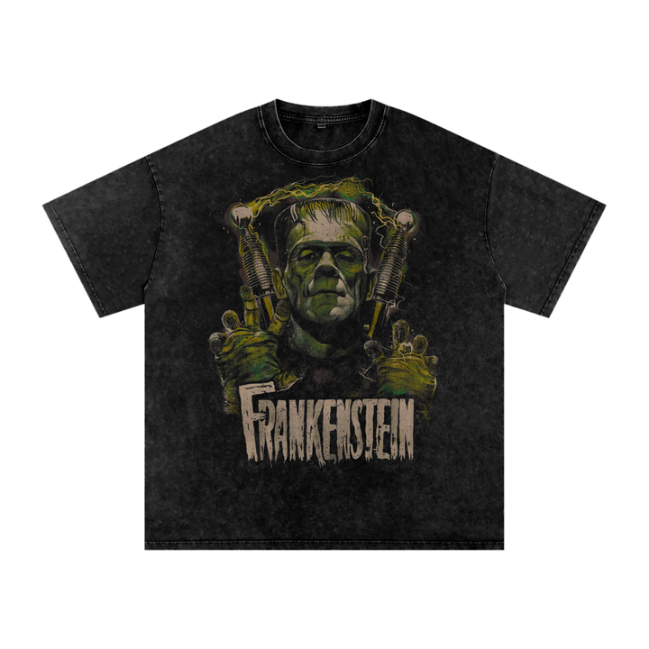 Frankenstein Acid Wash Oversize T-Shirt