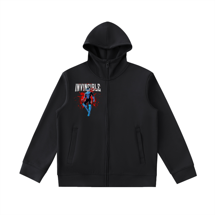 Invincible Essential Heavyweight High Neck  Zip-Up Hoodie