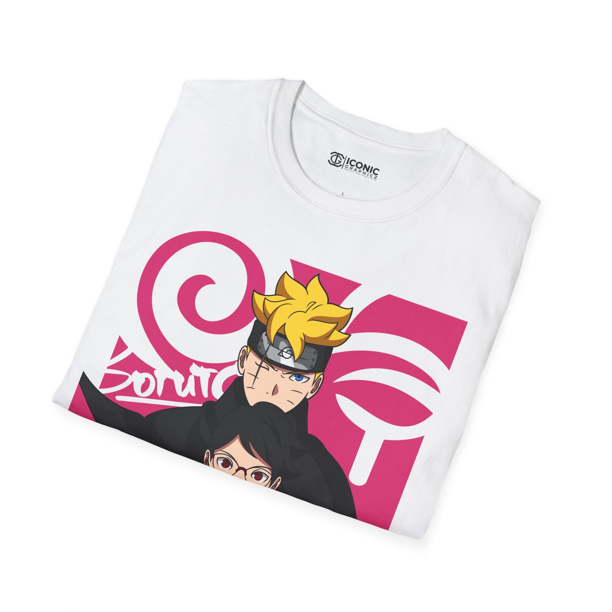 Boruto and Sarada Unisex Softstyle T-Shirt - IGZ Clothing 