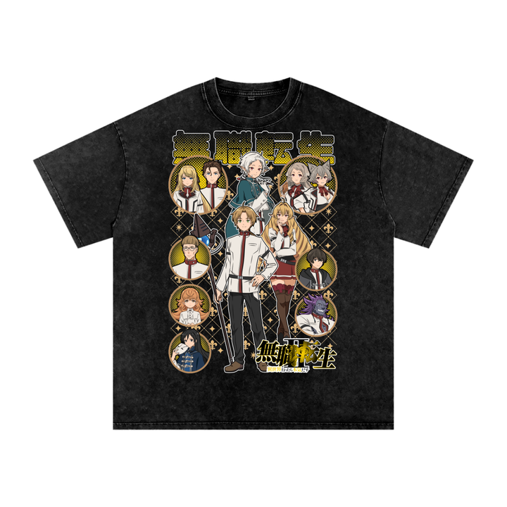 Mushoku Tensei Acid Wash Oversize T-Shirt
