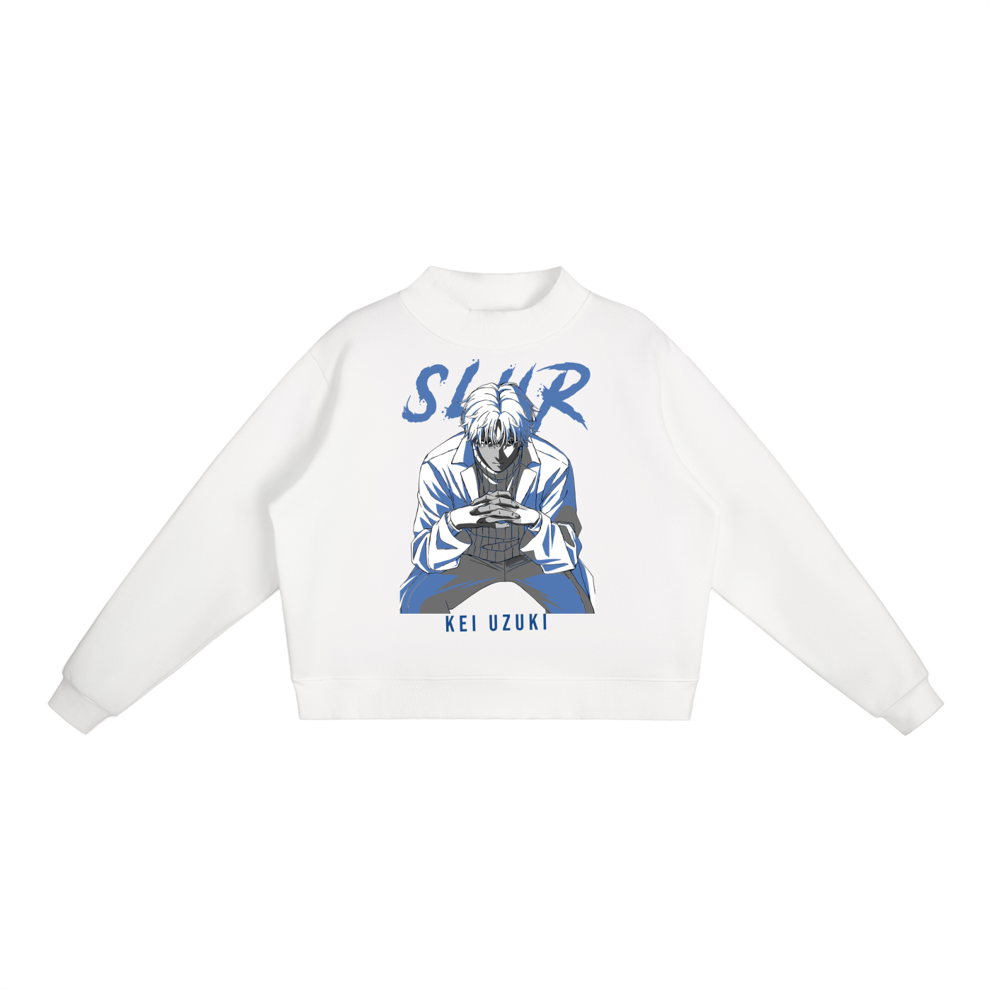 Slur Sakamoto Days Essential Fleece Mid-Neck Crew Sweatshirt
