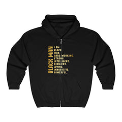 Black Empowerment Unisex Heavy Blend™ Full Zip Hooded Sweatshirt - IGZ Clothing 