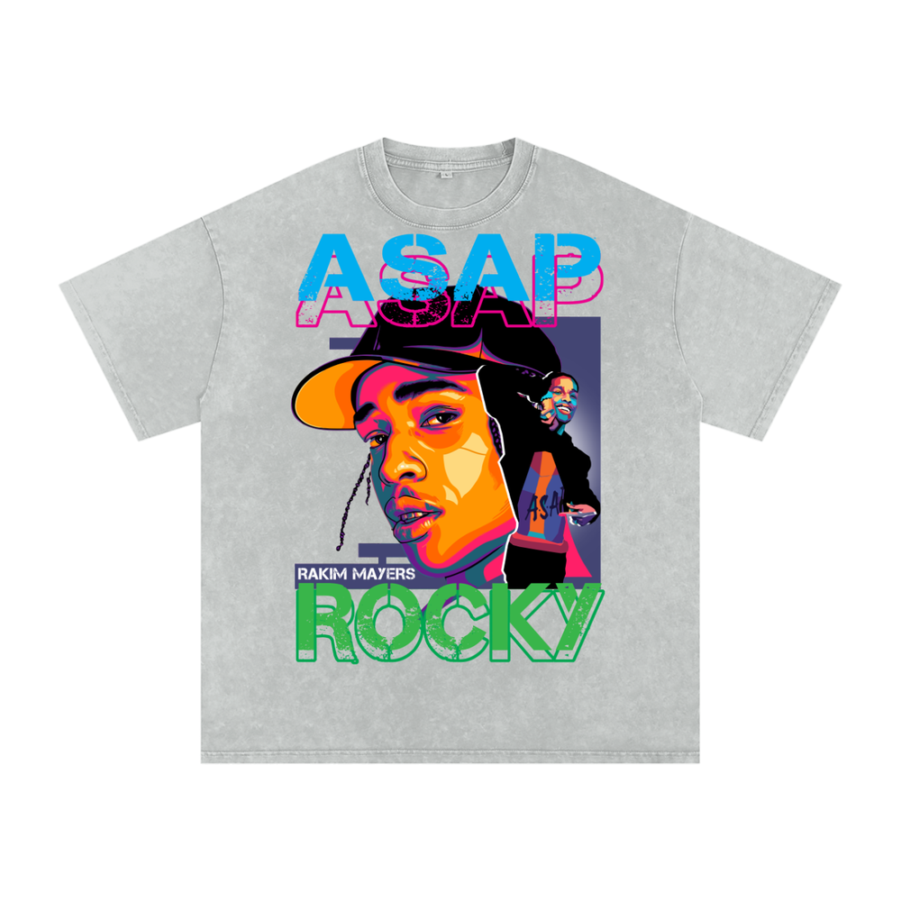 Asap Rocky Acid Wash Oversize T-Shirt