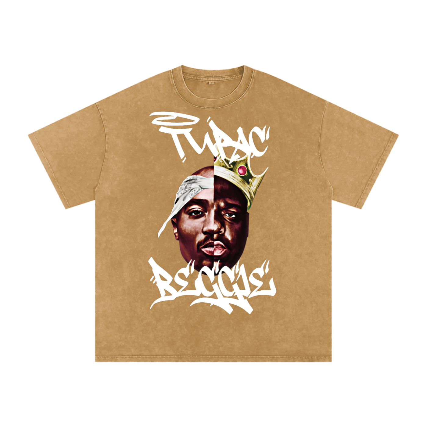 Tupac x Biggie Acid Wash Oversize T-Shirt