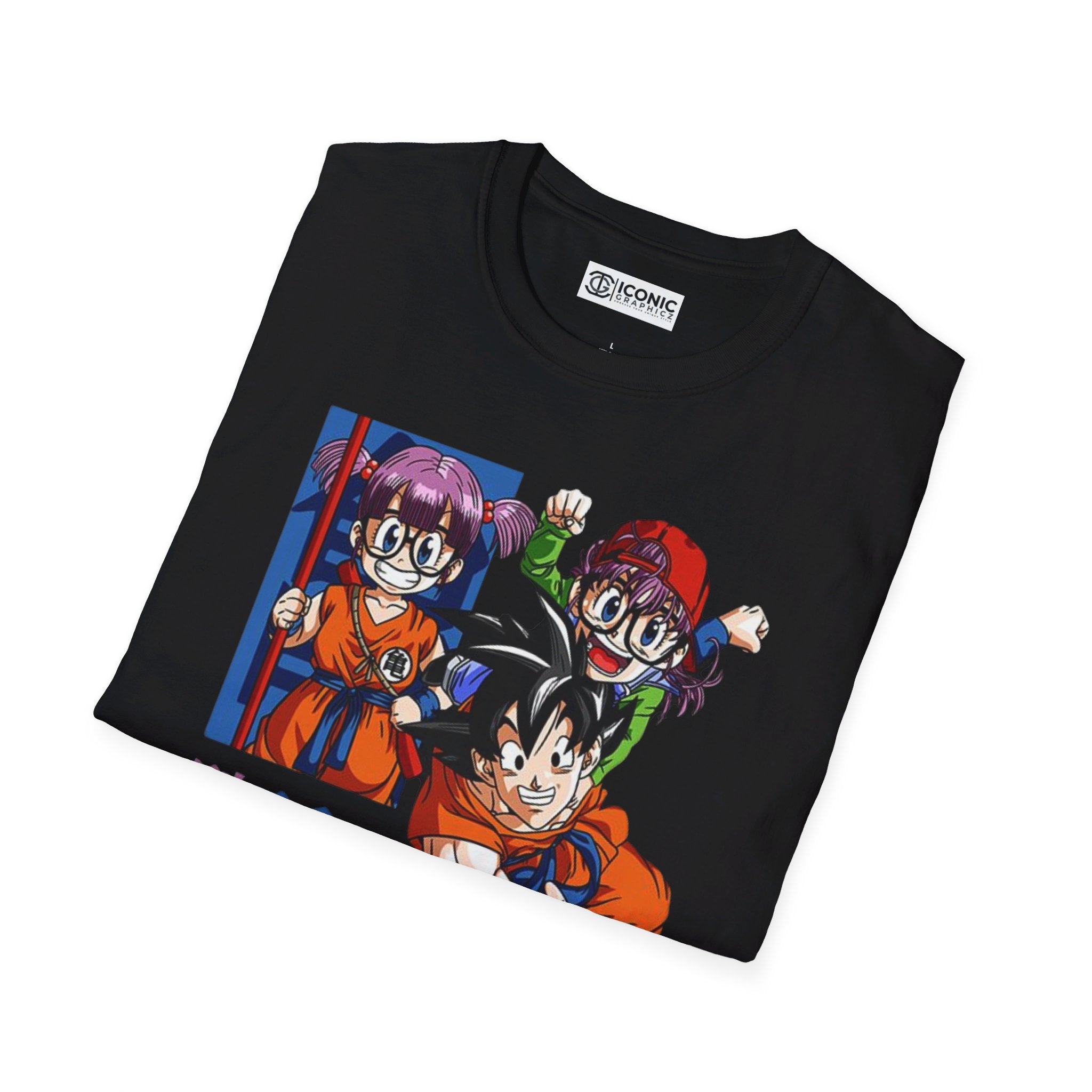 Arale and Goku Unisex Softstyle T-Shirt - IGZ Clothing 