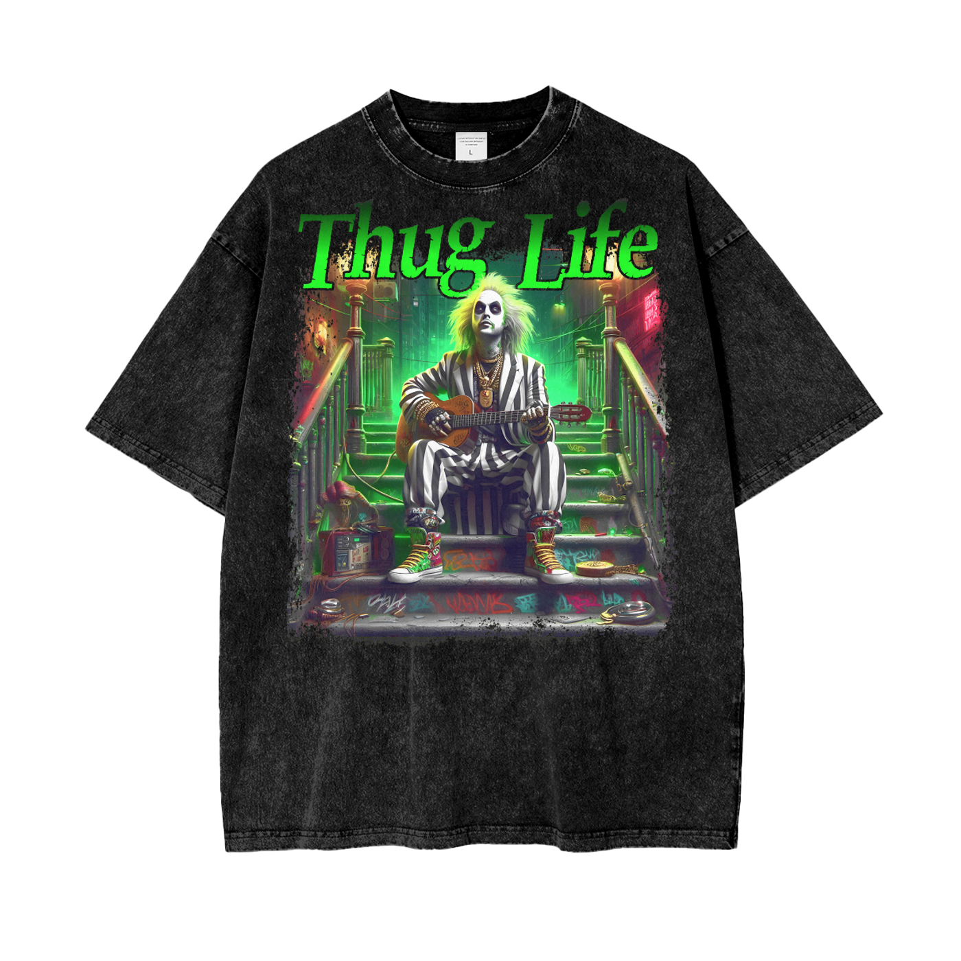 Beetlejuice Oversize Snow Washed T-Shirt