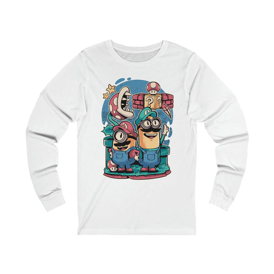 Mario Unisex Jersey Long Sleeve Tee - IGZ Clothing 