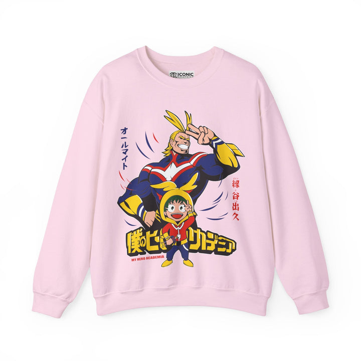 All Might and Deku Heavy Blend Crewneck Sweatshirt Printify