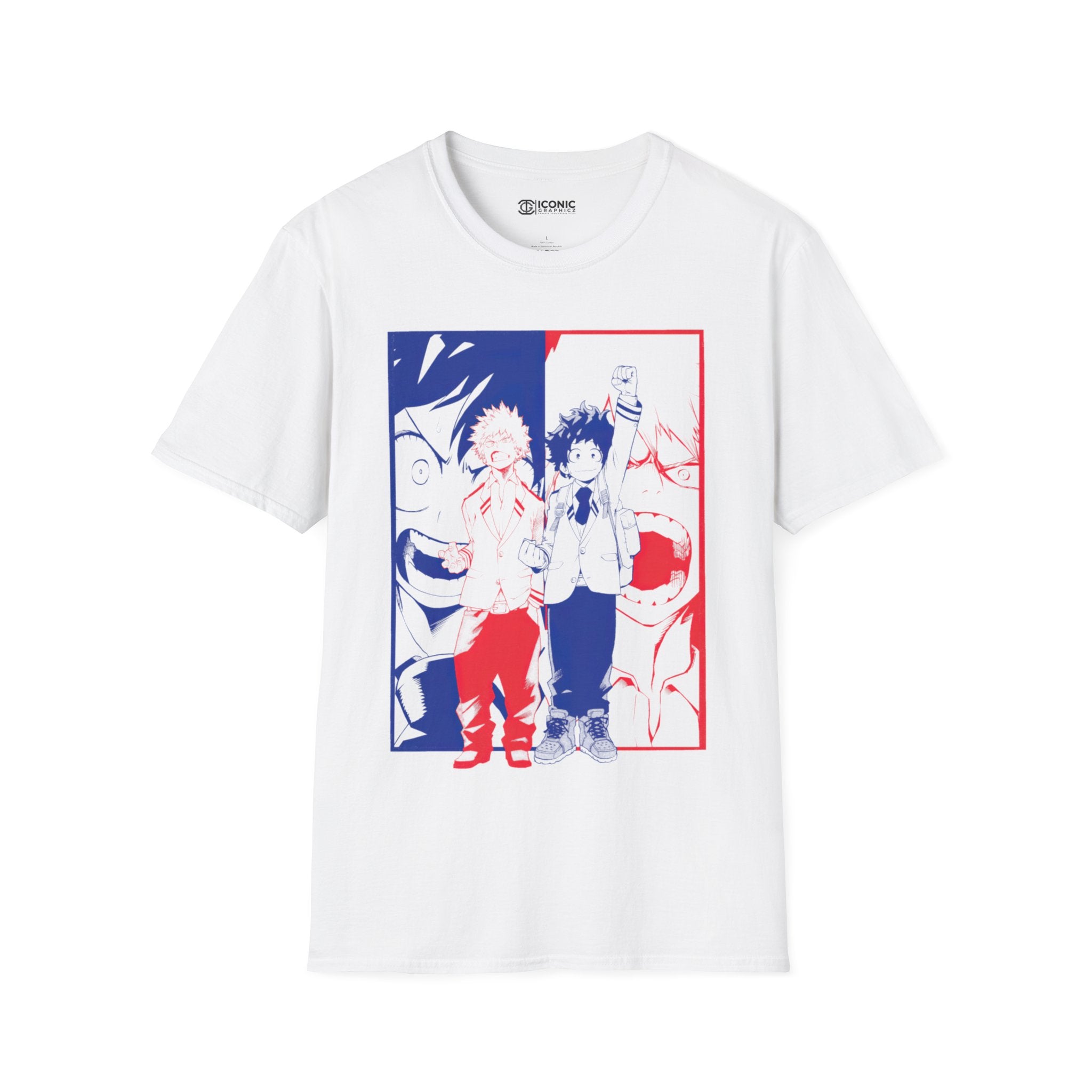 Deku & Bakugo Unisex Softstyle T-Shirt - IGZ Clothing 