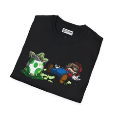 Alien and Mario Unisex Softstyle T-Shirt - IGZ Clothing 