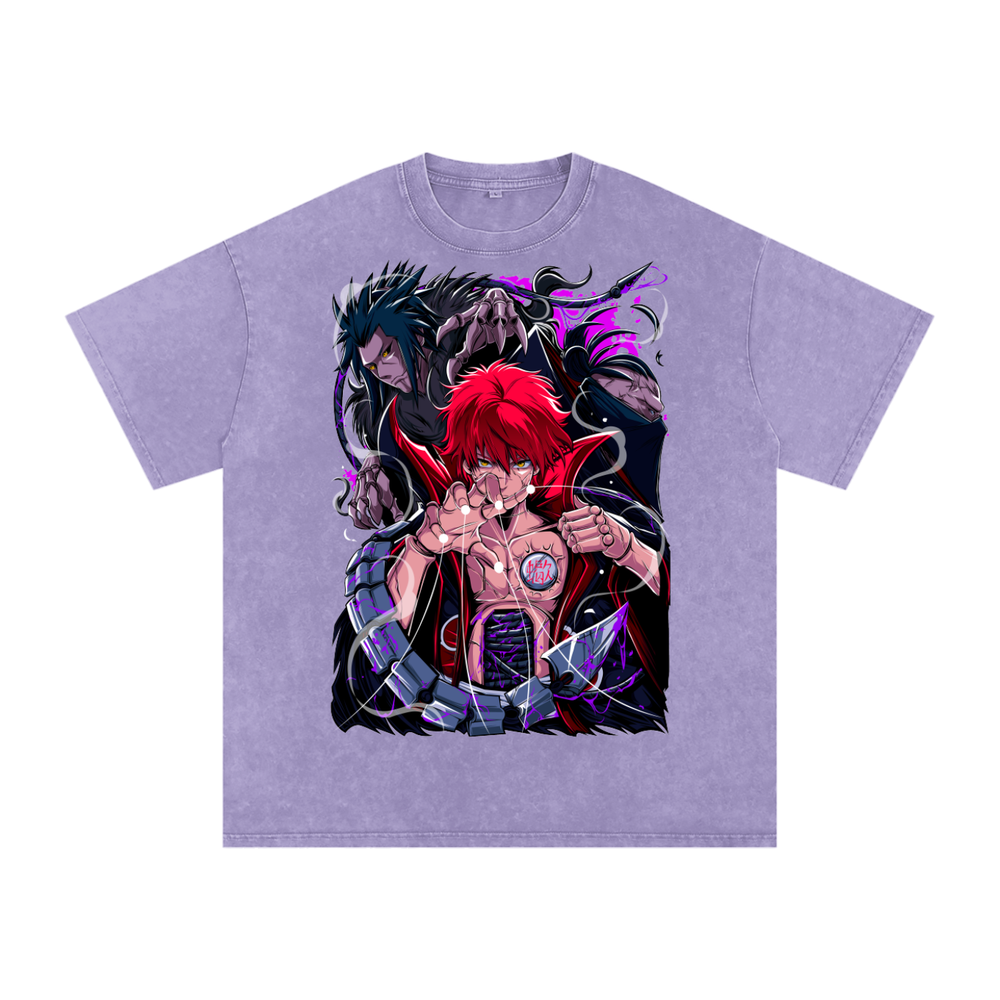 Sasori Naruto Acid Wash Oversize T-Shirt