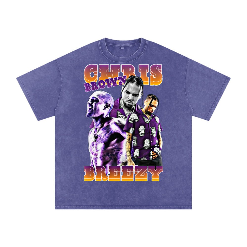 Chris Brown Acid Wash Oversize T-Shirt