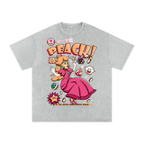 Peach Acid Wash Oversize T-Shirt