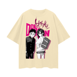 Okarun x Momo Dandadan Oversize Deep Drop Shoulder Tee