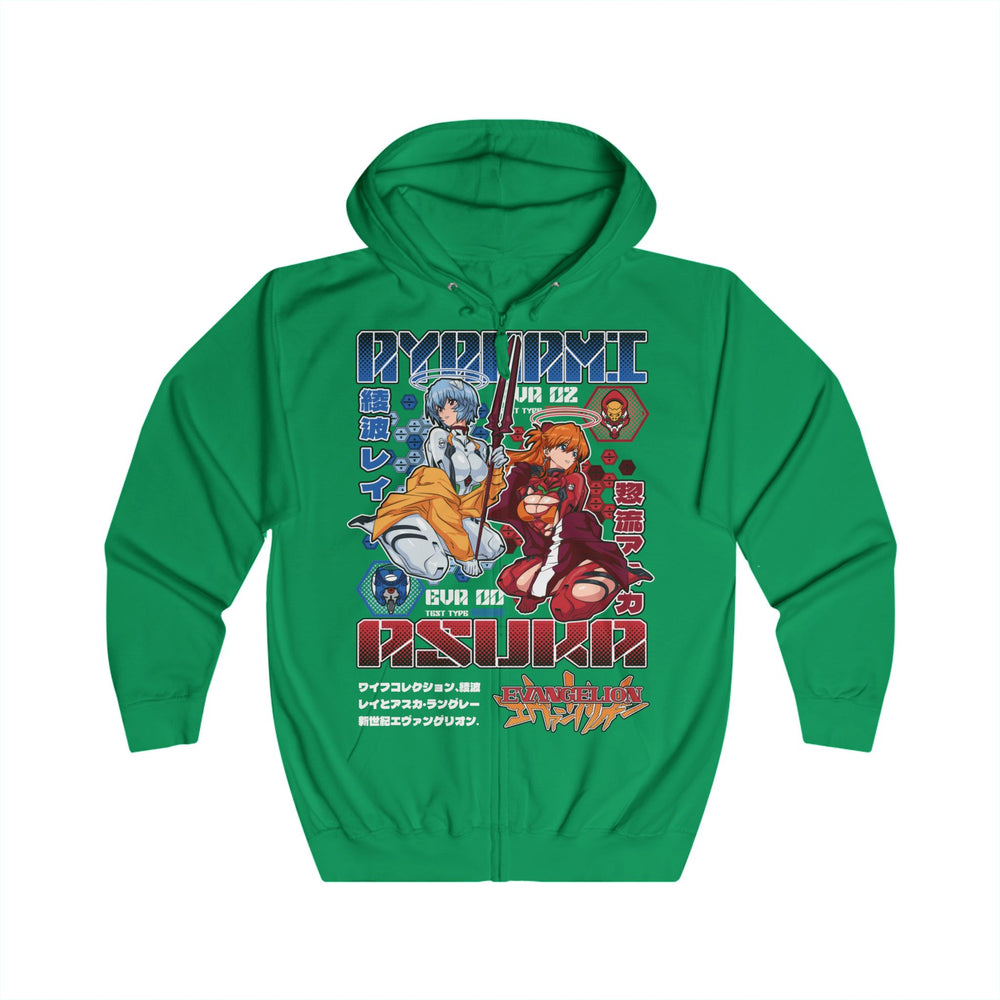 Asuka Evangelion Unisex Full Zip Hoodie