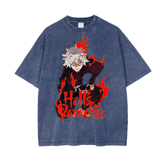 Gabimaru Hell’s Paradise Acid Wash Oversize T-Shirt