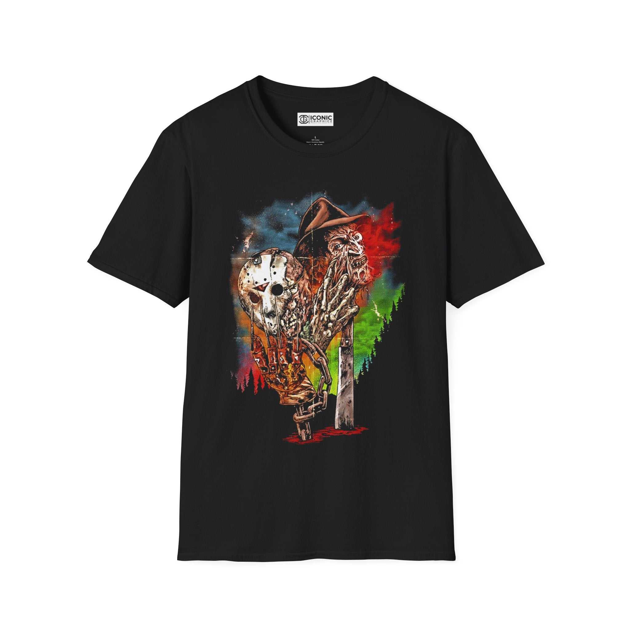 Jason vs Freddy Unisex Softstyle T-Shirt - IGZ Clothing 