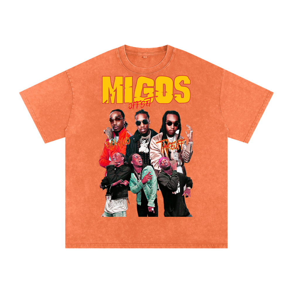 Migos Acid Wash Oversize T-Shirt