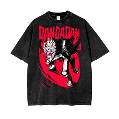 Okarun Dandadan Acid Wash Oversize T-Shirt