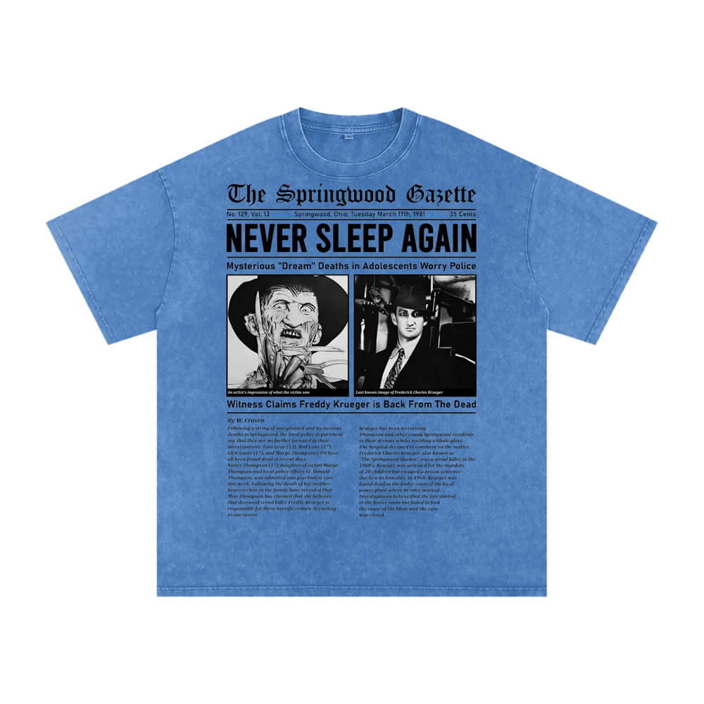 Freddy Krueger Acid Wash Oversize T-Shirt