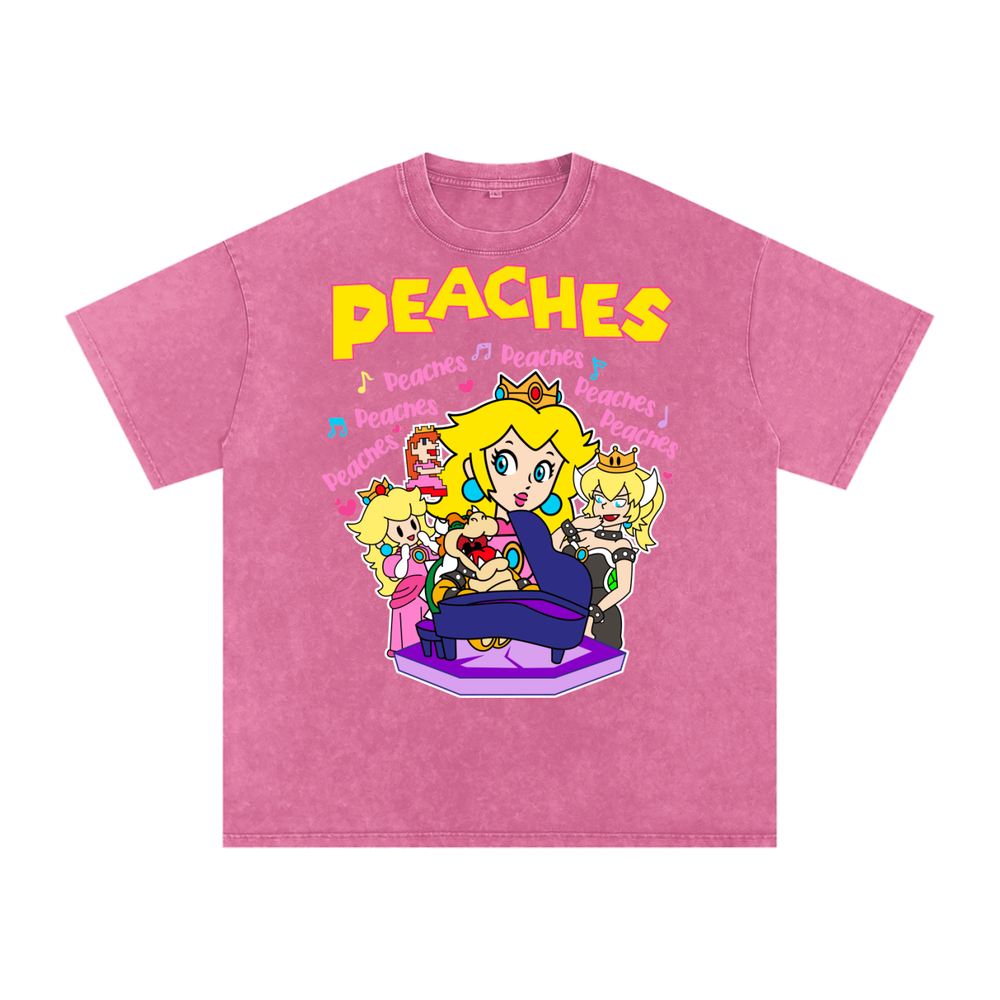 Peaches Acid Wash Oversize T-Shirt