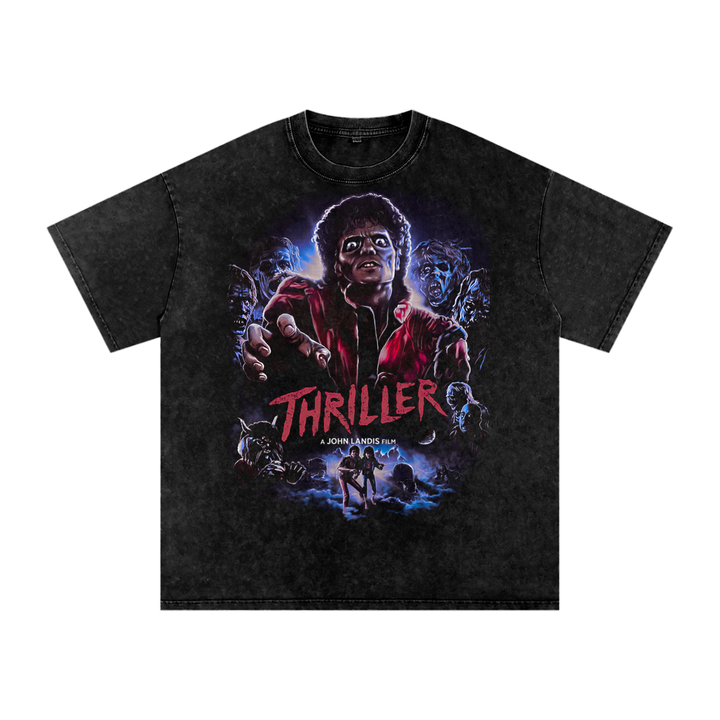 Micheal Jackson Acid Wash Oversize T-Shirt - 250 GSM