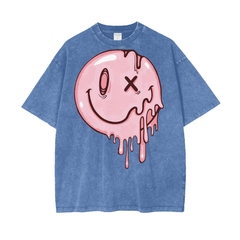 Pink gum Acid Wash Oversize T-Shirt