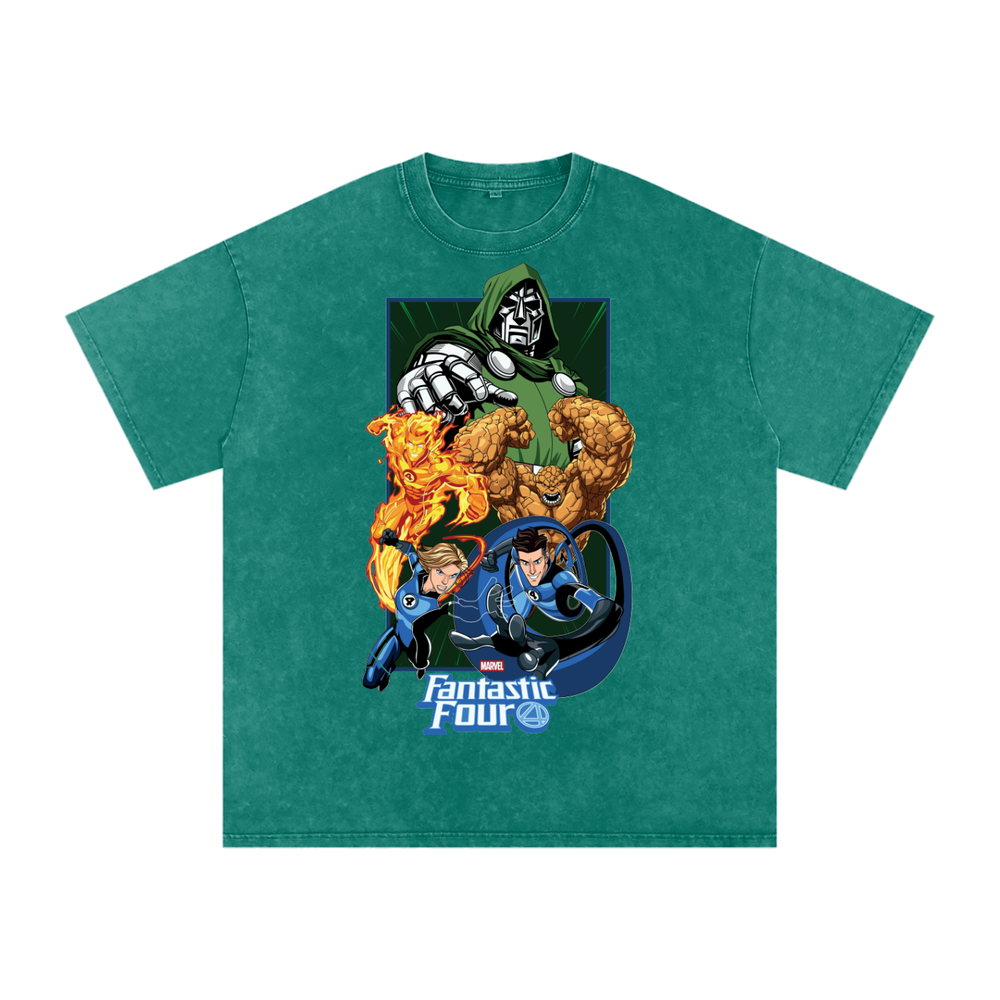 Fantastic Four Acid Wash Oversize T-Shirt