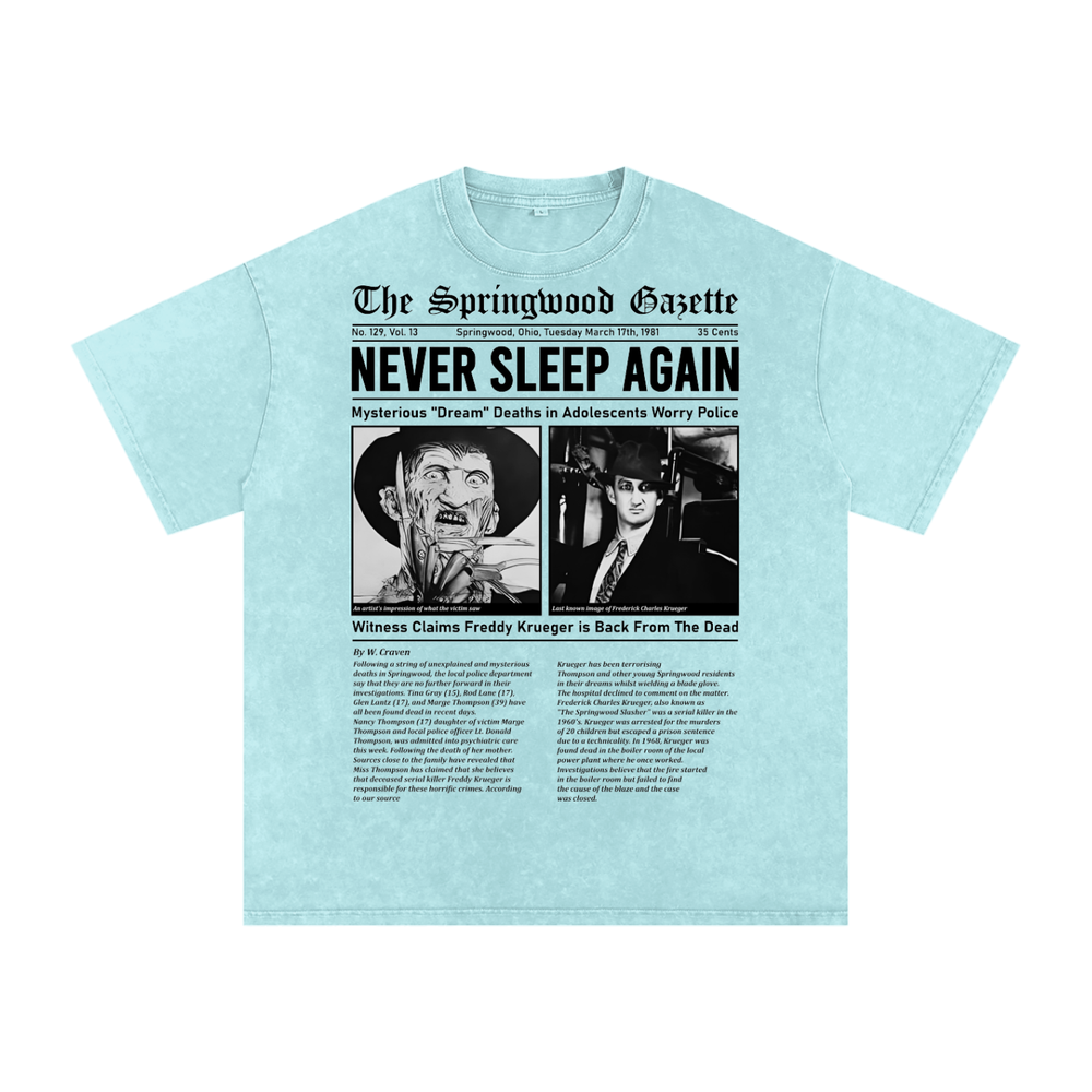 Freddy Krueger Acid Wash Oversize T-Shirt