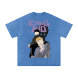Mob psycho 100 Acid Wash Oversize T-Shirt