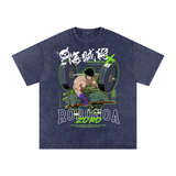 Zoro One Piece Acid Wash Oversize T-Shirt