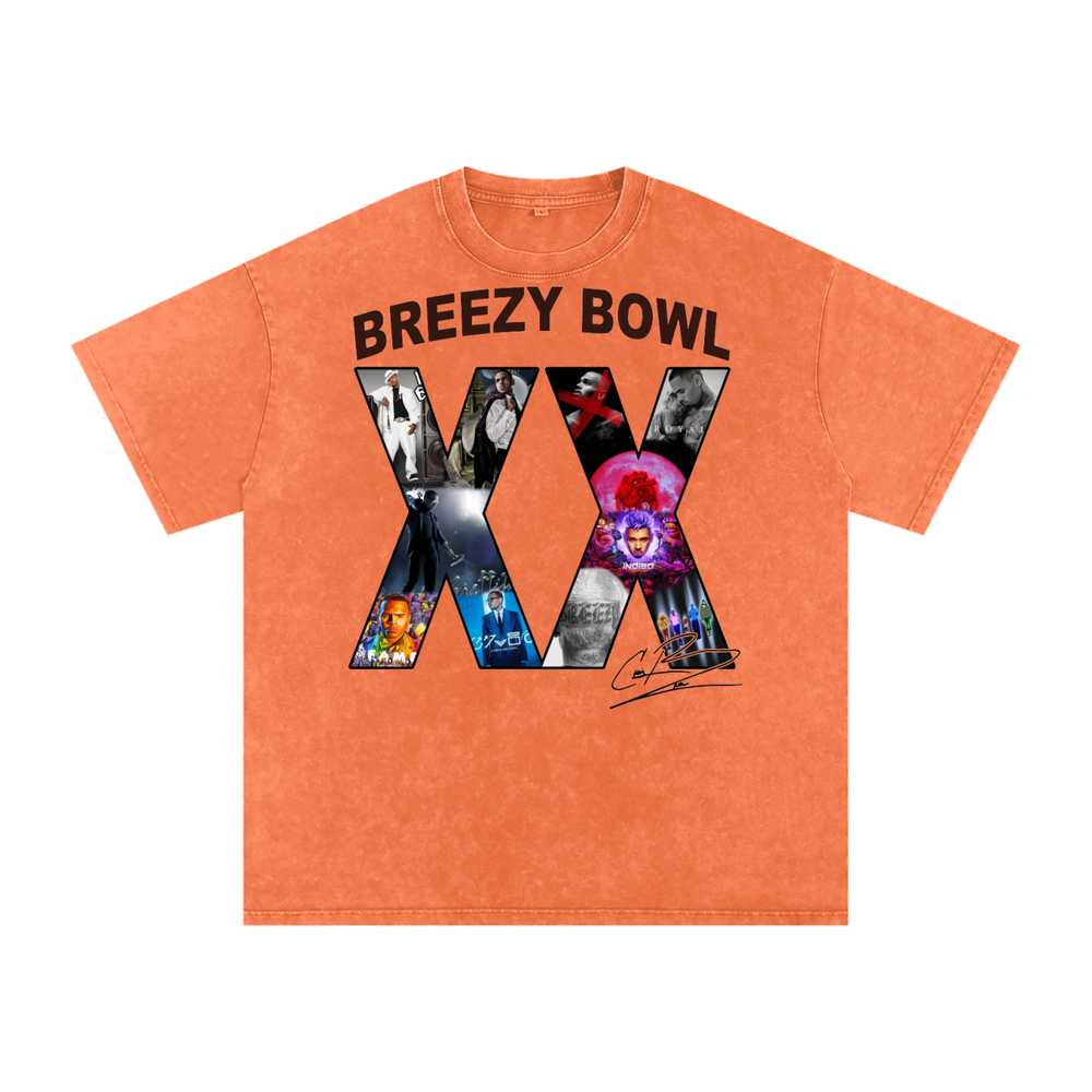 Chris Brown Breezy Bowl Acid Wash Oversize T-Shirt