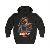 Chucky Horror Hoodie, Unisex Zip Hoodie