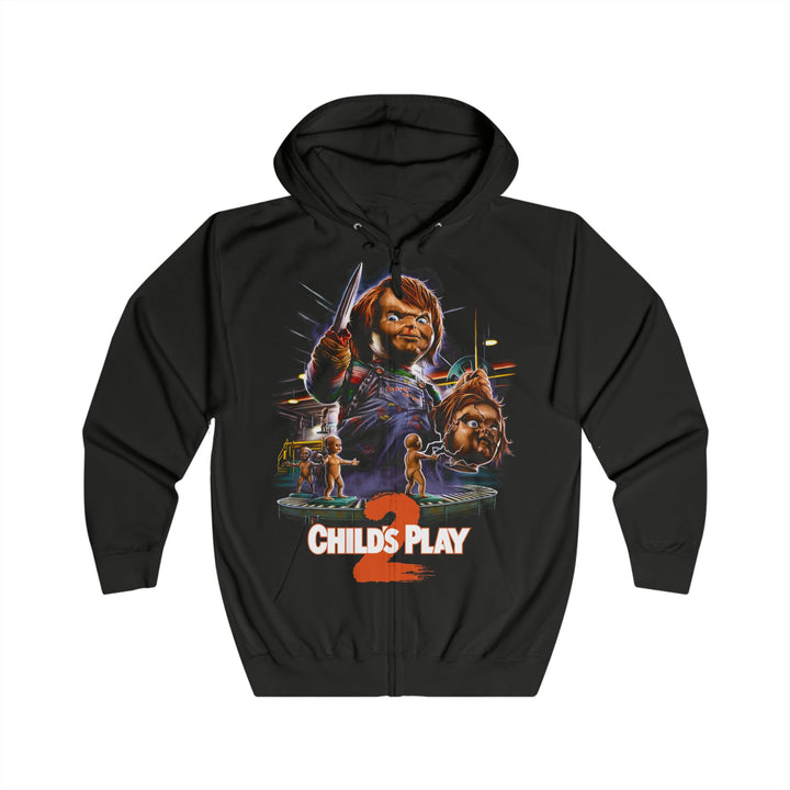Chucky Horror Hoodie, Unisex Zip Hoodie